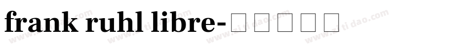 frank ruhl libre字体转换